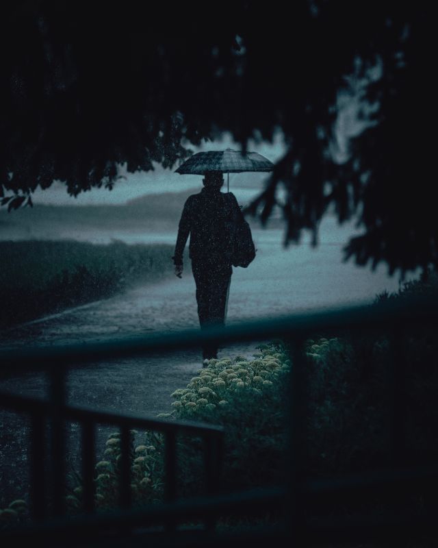 дождь, вода, стихия, стрит, улица, дождь Во время ливня фото превью