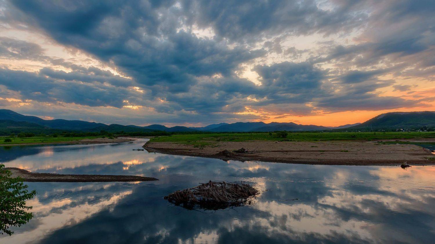 лето, закат, ррудная, руднаяпристань, мономахово,  GeorgyPrimoretz