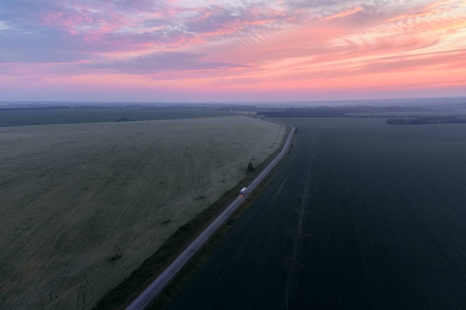 закат, природа, пейзаж, дорога, летний закат, Мартыненко Дмитрий