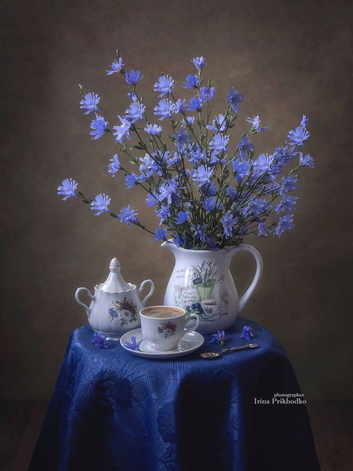 натюрморт, цикорий, букет, кофе, Приходько Ирина