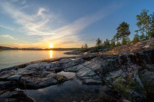 закат на шхерах