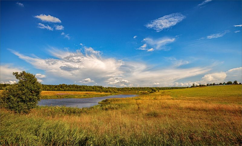 лето, полдень, свет, цвет, река, небо, александр никитинский Летний полдень... фото превью