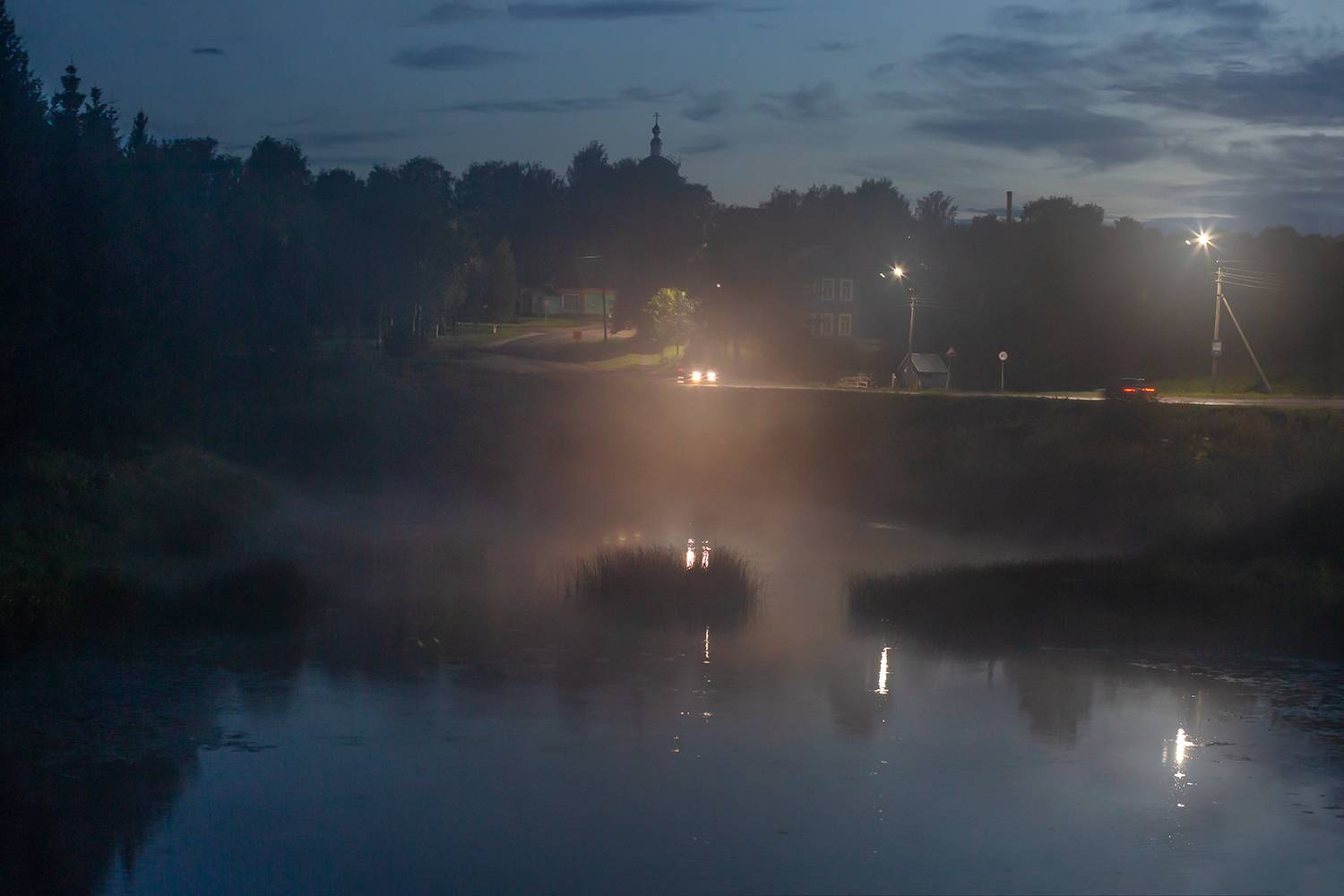 туман, ночь, сямжа, лето, Наталия Колтакова