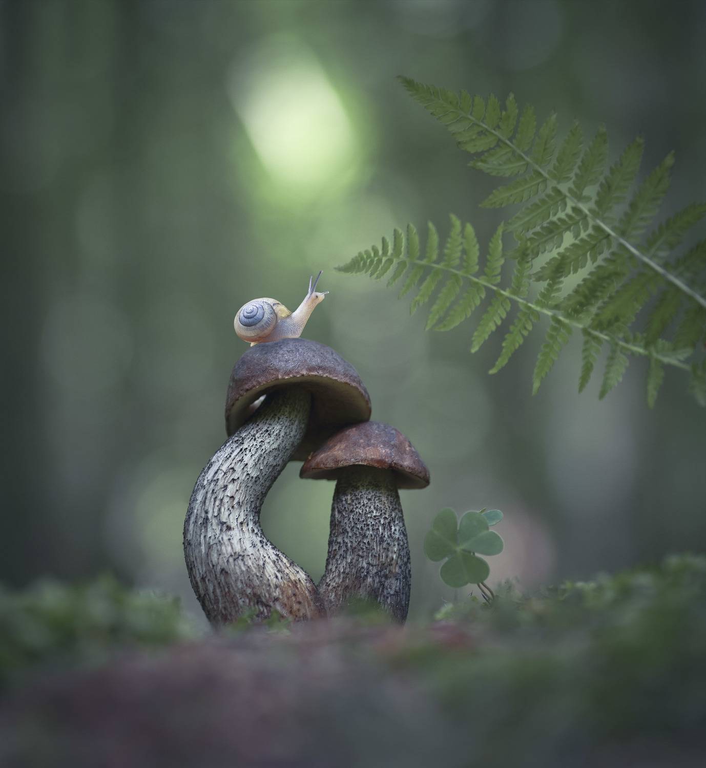 грибы, улитка, подберезовики, макро, Александр Гвоздь