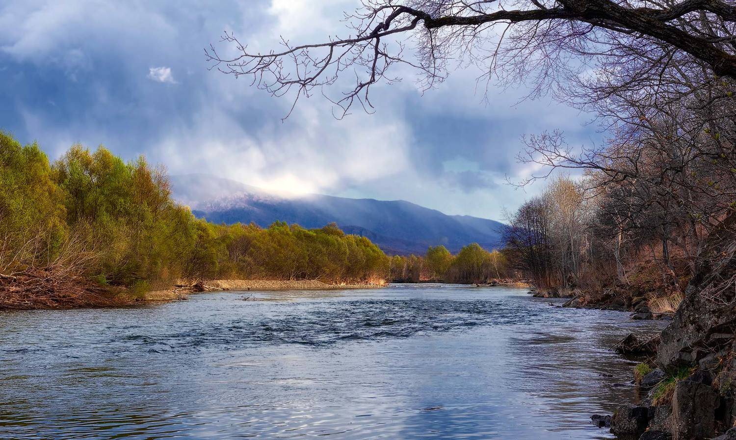 гроза, приморье, весна, река партизанская, горы, Евгений Паршуков
