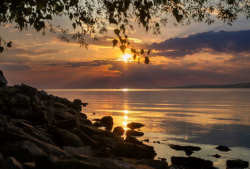лето закат волга sunset summer Лето, август.. фото превью