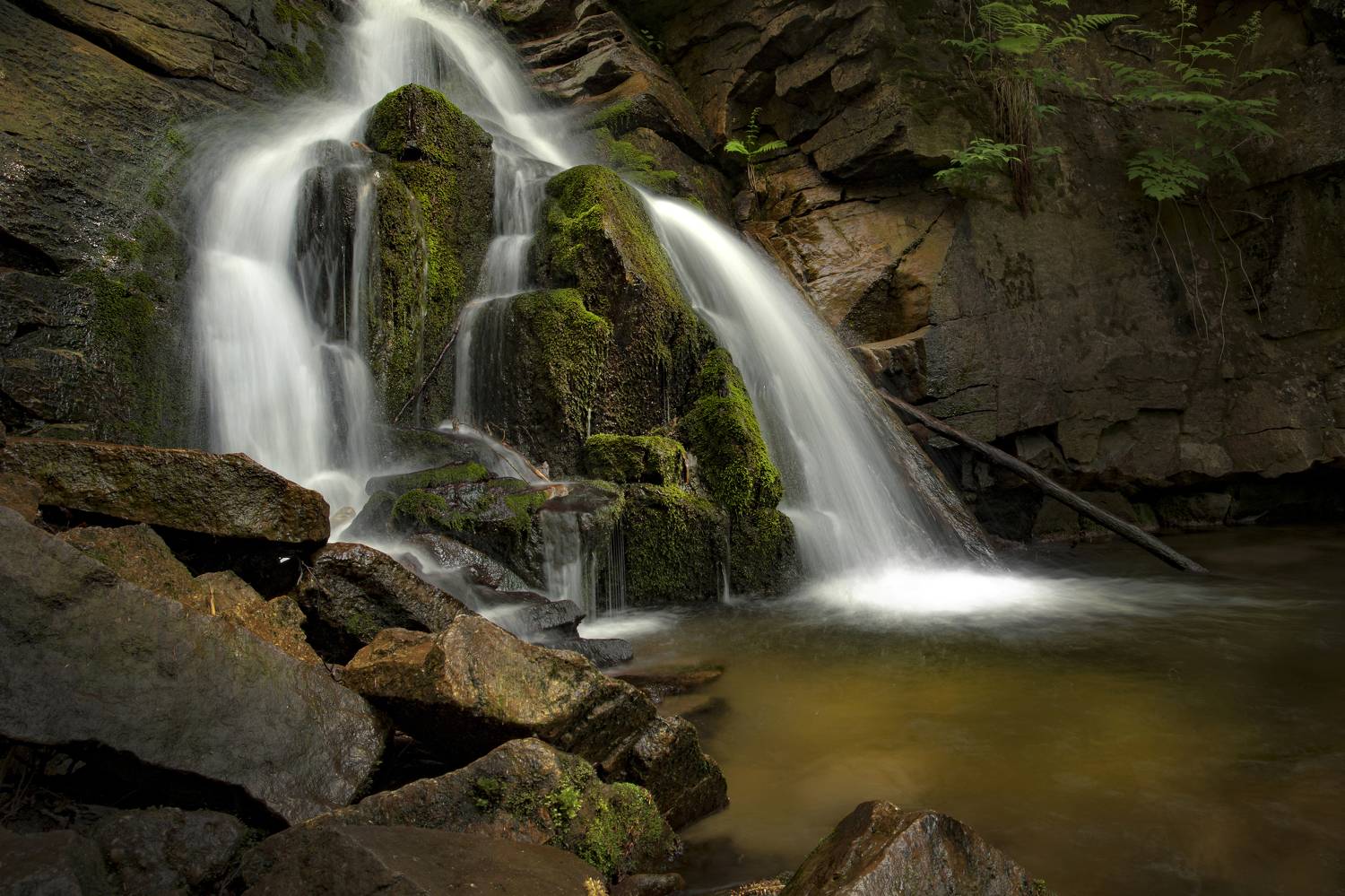 Waterfall, Rock, Nature, Water, LongExposure, Nature, Wisła, Poland, Cyfka, Landscape, Moutains, Damian Cyfka