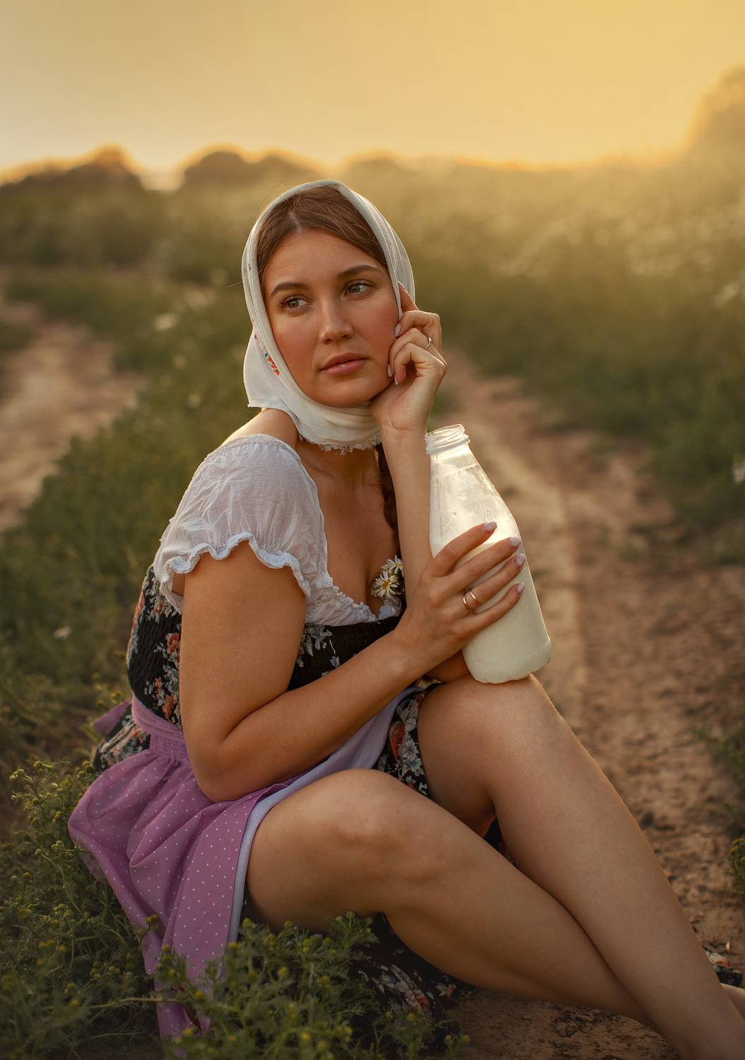 девушка цветы поле любовь солнце лето красота счастье мечты красавица фотография, Шепелева Татьяна