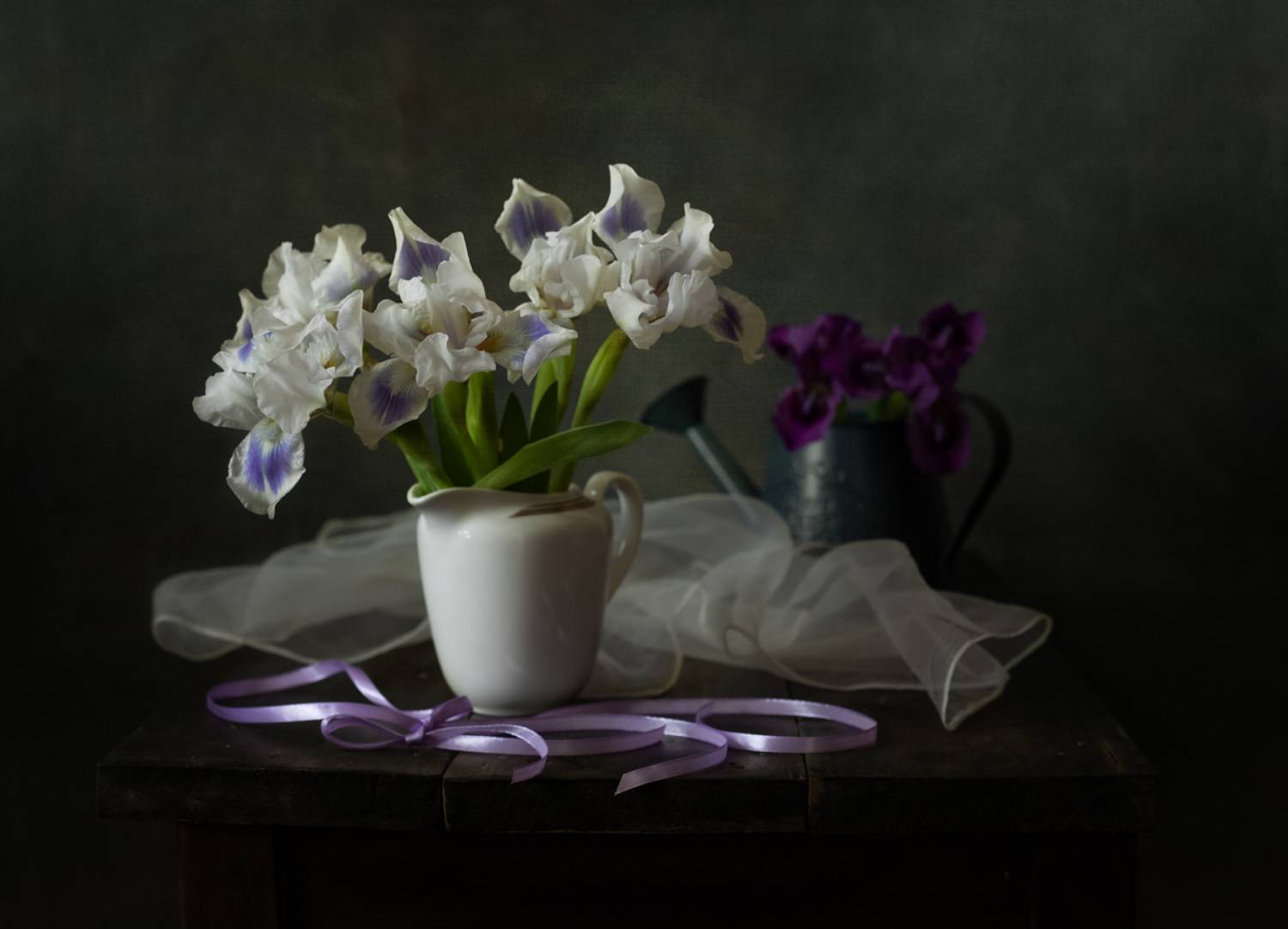 натюрморт, цветы, ирисы, Оля