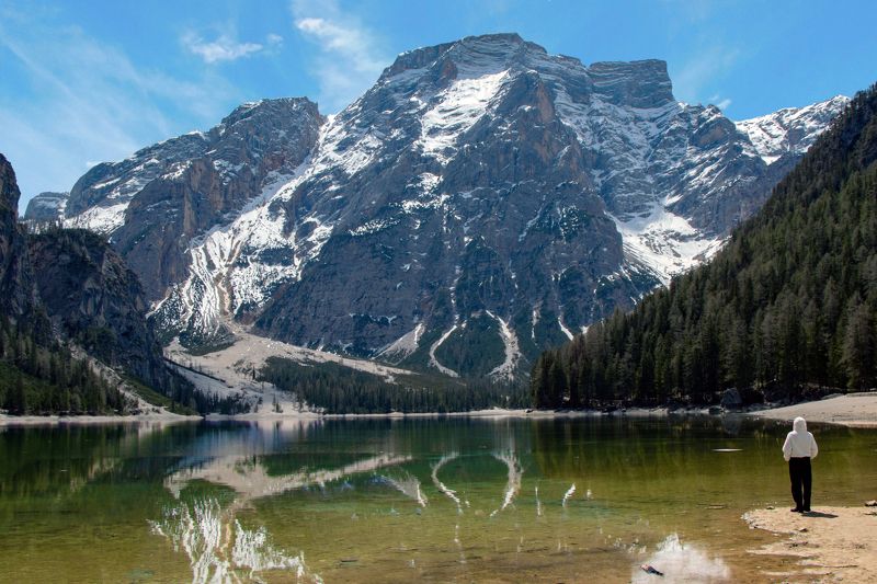 Озеро Брайес,Доломиты фото превью