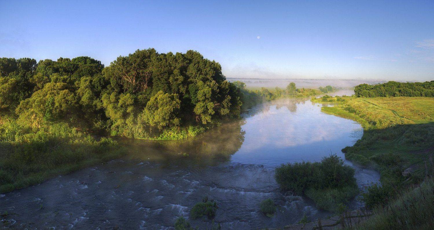 пейзаж, природа, лето, река, рассвет, утро, россия, туман, Ефимов Александр
