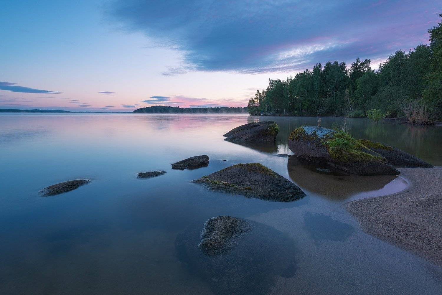 Летний пейзаж, Озеро, Озеро таватуй, Пейзаж, Рассвет, Средний урал, Таватуй, Урал, Утро, Вадим Балакин