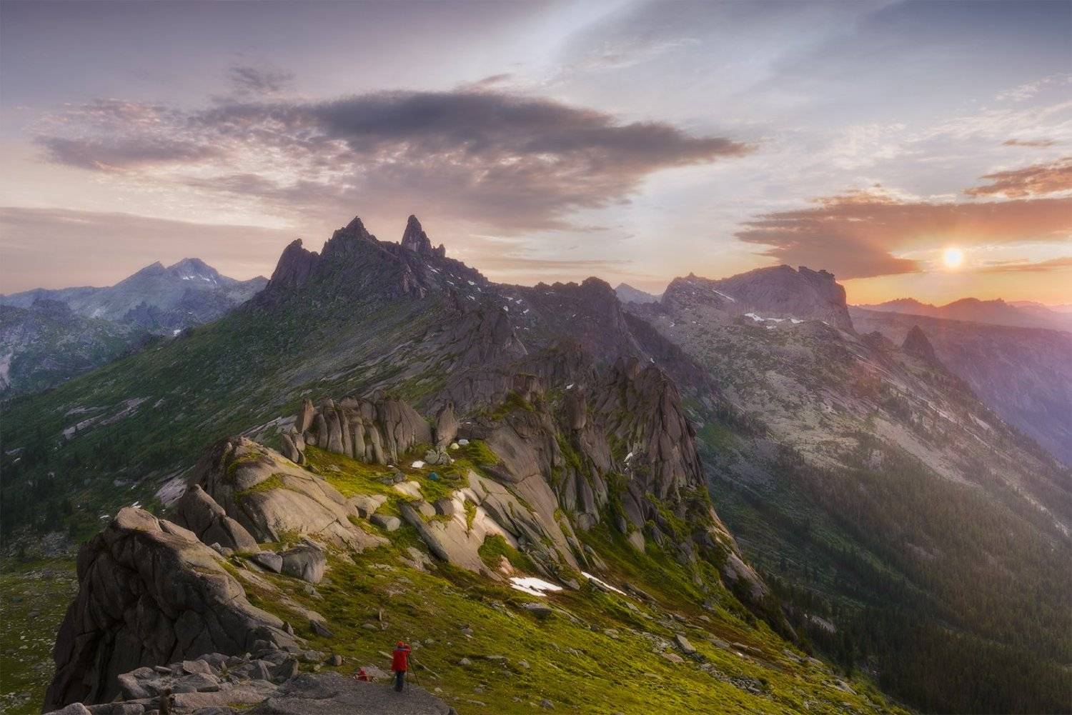 Восход, Национальный парк Ергаки, Перевал, Саяны, Тайгиш, Рафаэль Гатиятуллин