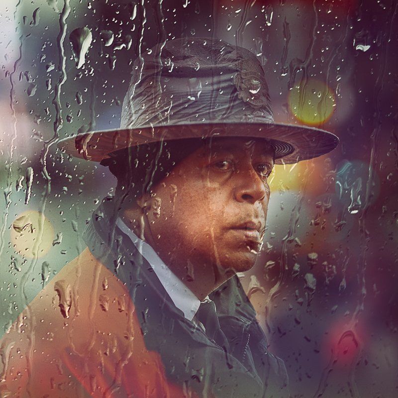 Дождь, На посту, Непогода, Полицейский На посту. фото превью