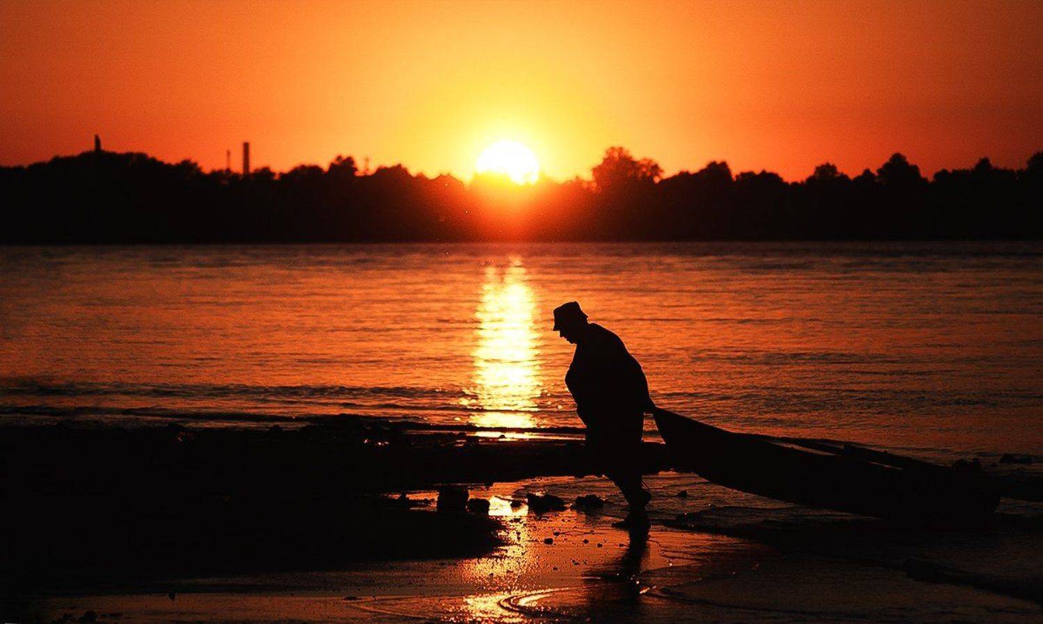Вода, Закат, Лодка, Нева, Санкт-петербург, Солнце, Человек, Рустем Галямов
