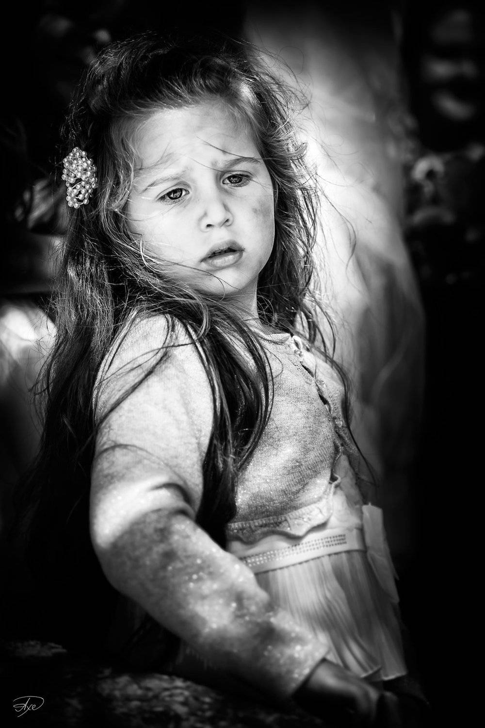 Black and white, Girl, Portrait, Руслан Болгов (Axe)