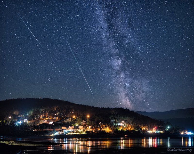 Perseids, Milky way, Night, Nightscape Perseids фото превью