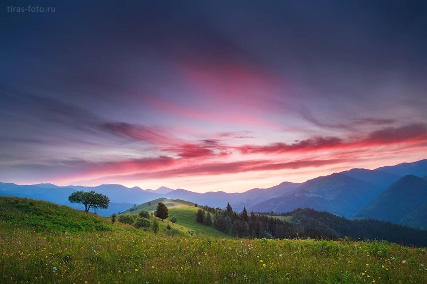 Карпаты, горы, закат, лето, Петренко Алёна