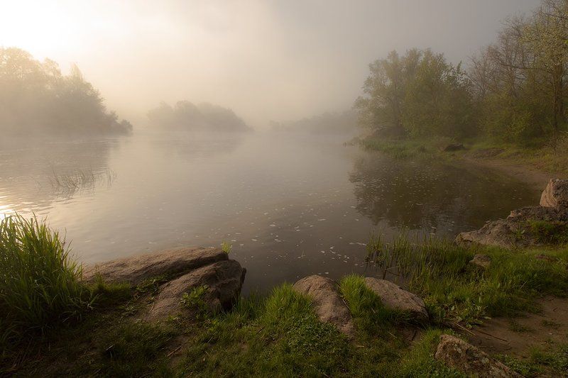 Утро. Река. Туман. Утро Gipanisa. фото превью