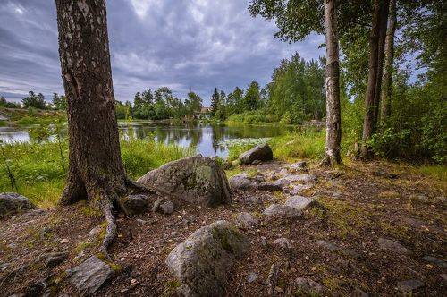 На берегу Вуоксы.