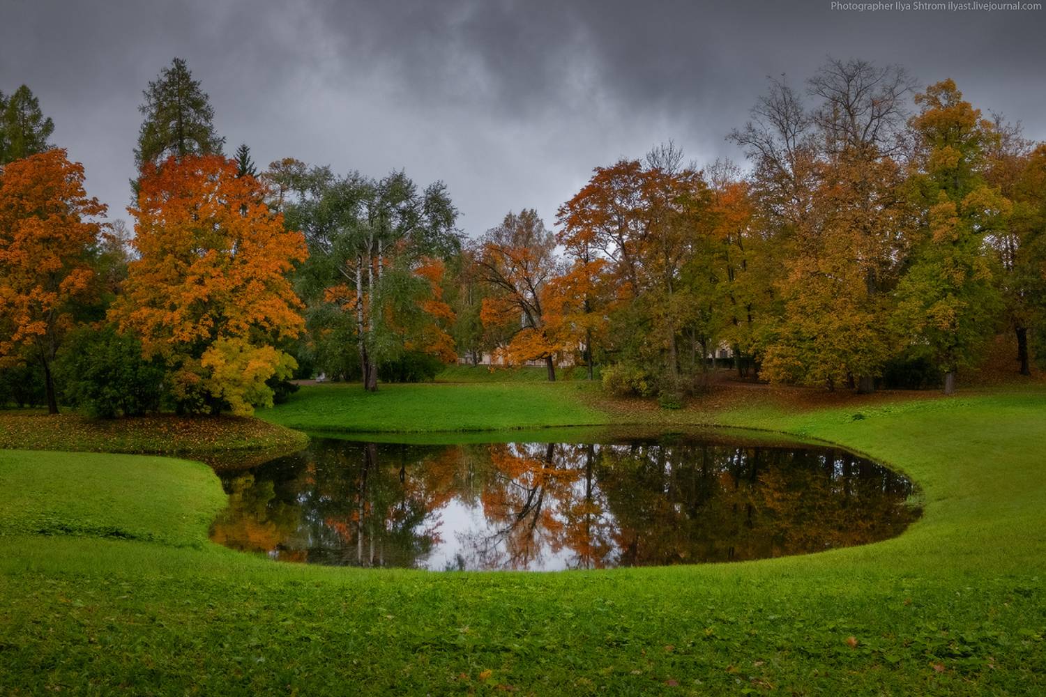 царское, село, пушкин, осень, екатерининский, парк, Илья Штром