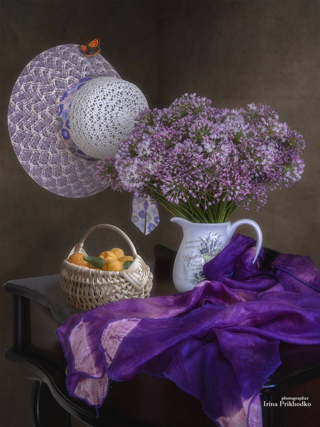 натюрморт, цветы, букеты, фрукты, Приходько Ирина