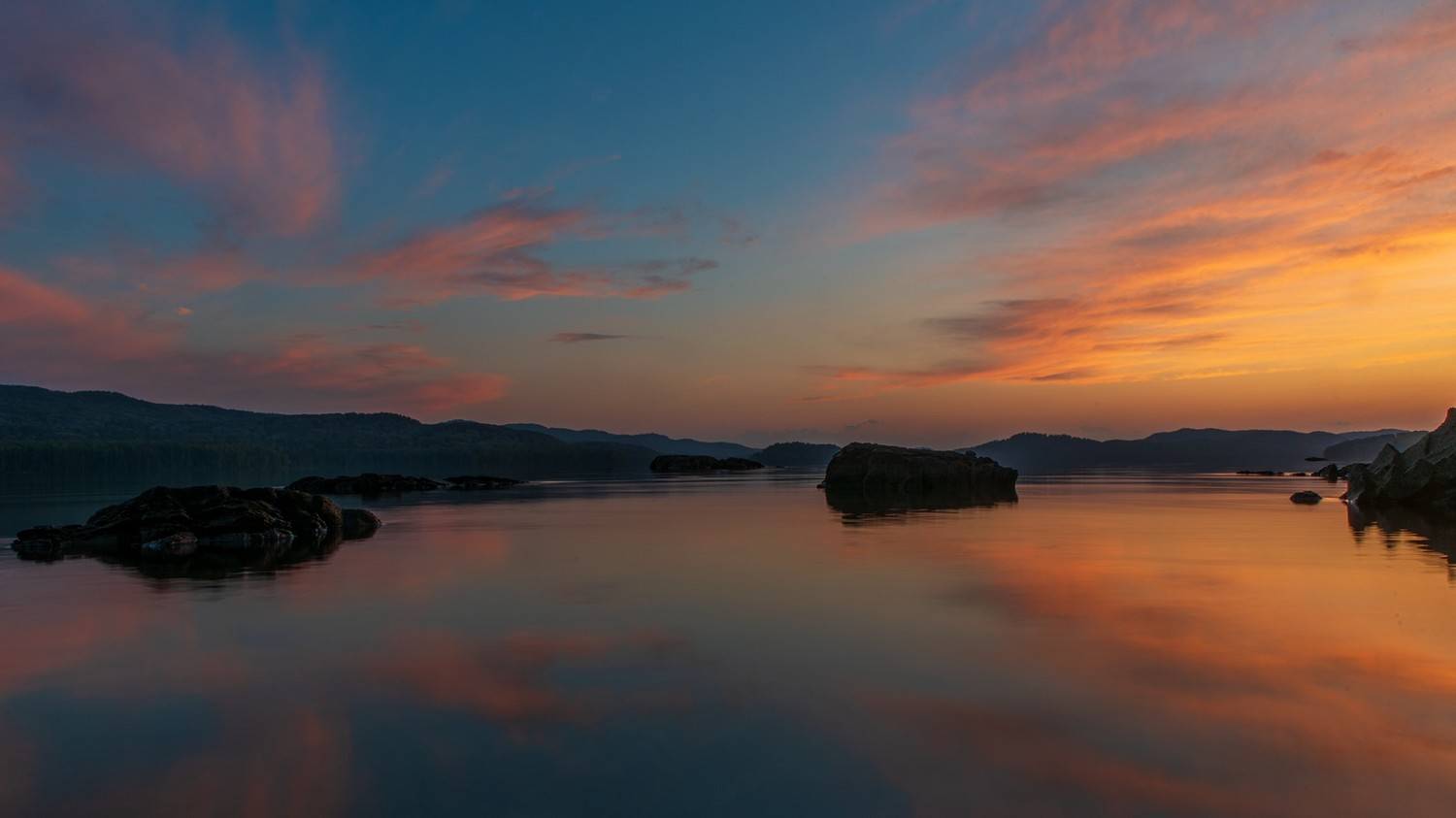 тиберкуль, закат, лето, вечер, камни, Юрий Мальцев