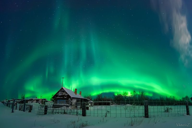 северное сияние, полярное сияние, заполярье, aurora borealis, polar lights  фото превью
