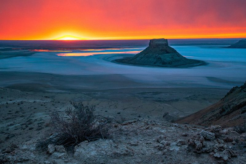 Мангыстау Казахстан розовый закат красный Закат фото превью