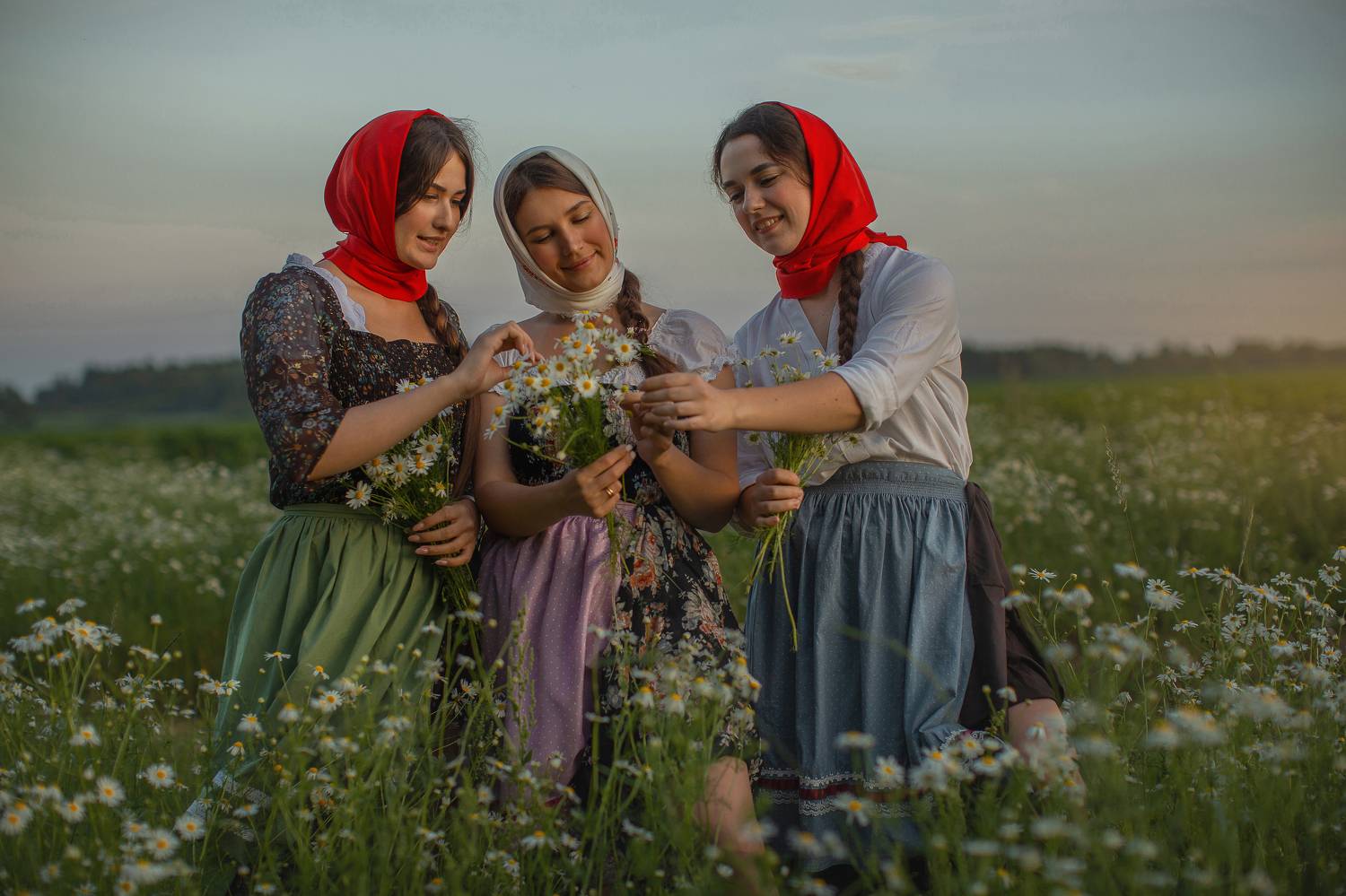 девушки цветы поле любовь солнце лето красота счастье мечты красавица фотография, Шепелева Татьяна