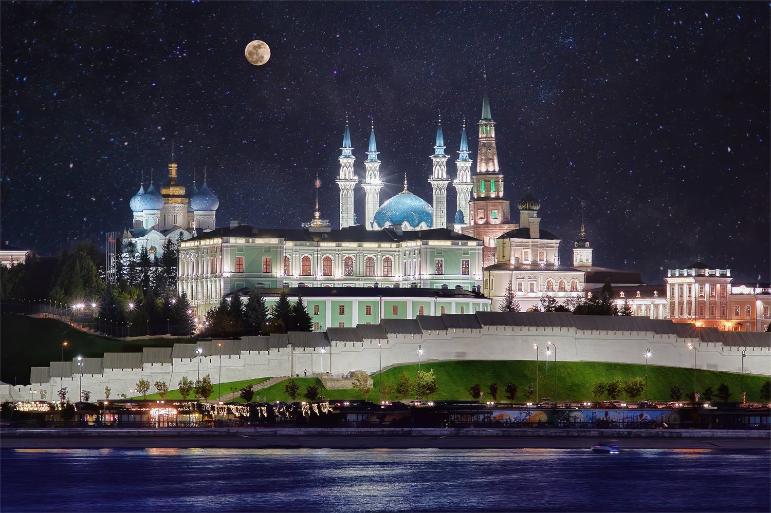 город, архитектура, храм, казань, вечер, здание,памятник, кремль, Михаил Кудрявцев