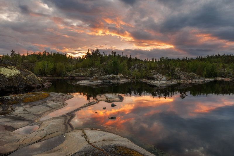 Закат на Ладоге фото превью