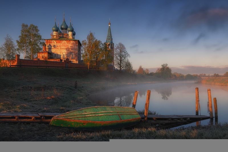 рассвет,дунилово,пейзаж,дунилово деревенский рассвет фото превью