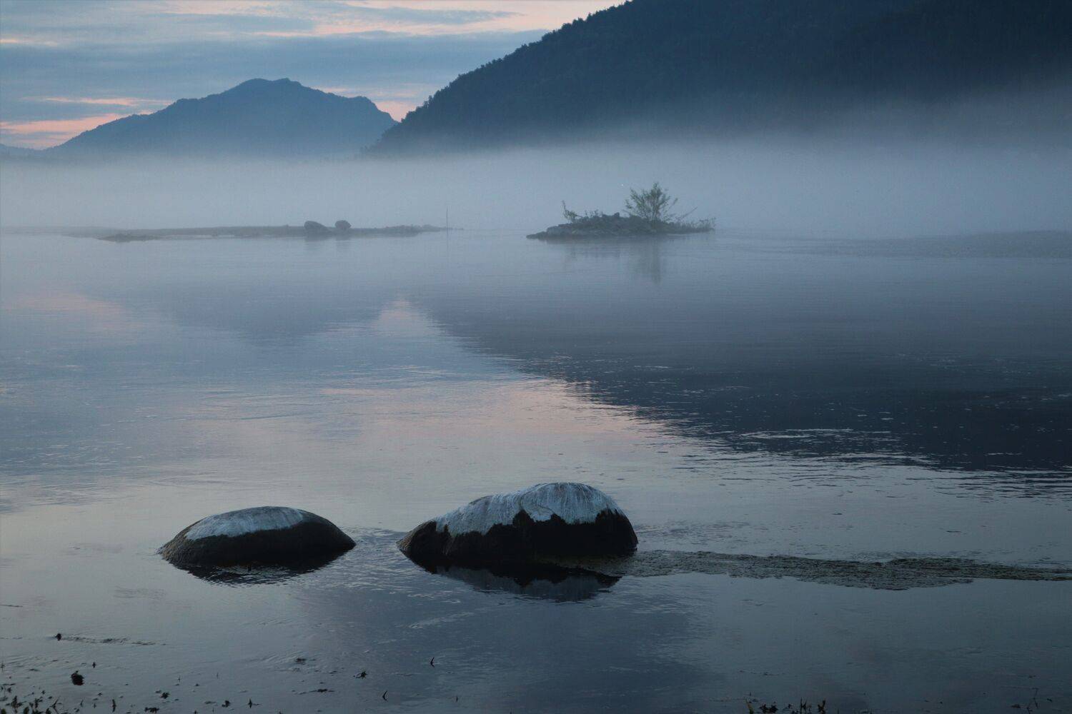 природа,алтай,горы,туман,отражение,лето, Козлова Галина