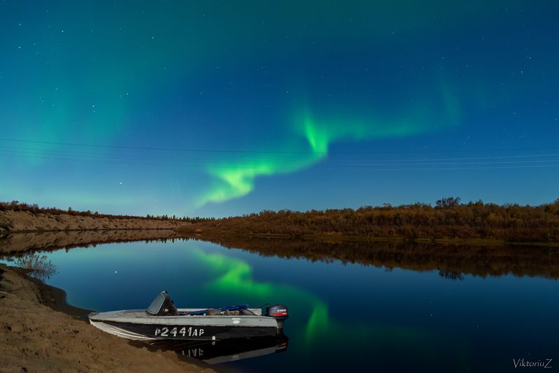 северное сияние, полярное сияние, заполярье, aurora borealis, polar lights  фото превью