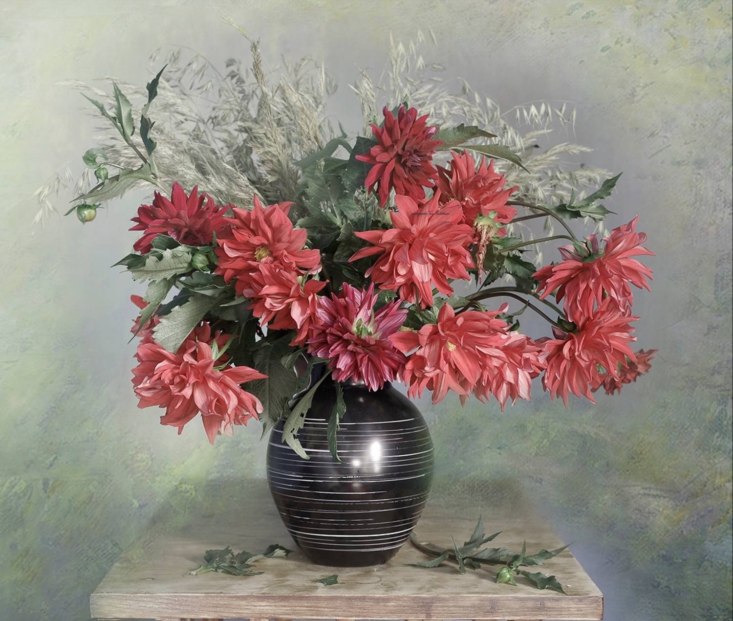 натюрморт, вера павлухина, цветы, георгины, Вера  Павлухина