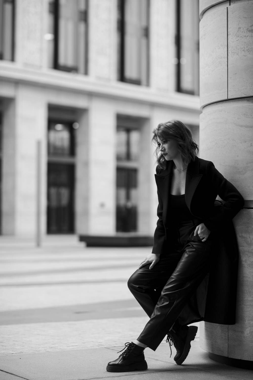 молодая девушка, городской стиль,  на открытом воздухе, Плешков Алексей