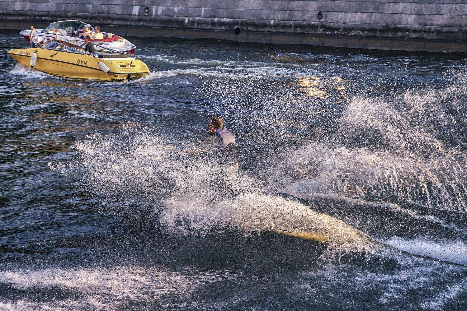 санкт-петербург, фонтанка, лето, жара, гидроцикл., Липецких Владимир