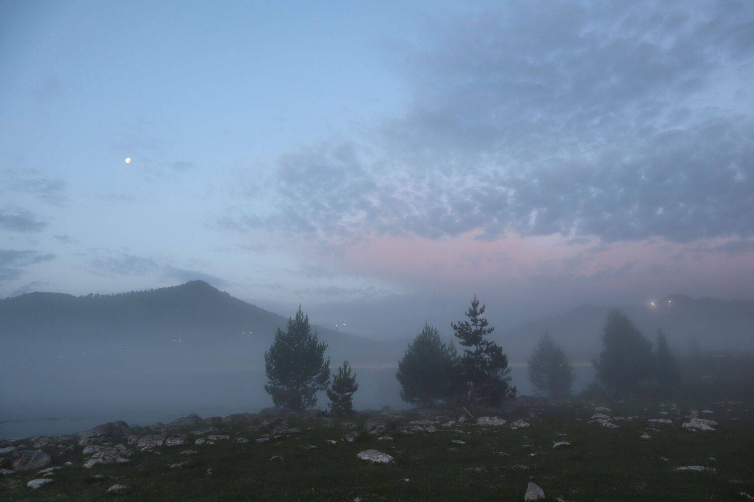 природа,алтай,озеро,туман,лето, Козлова Галина