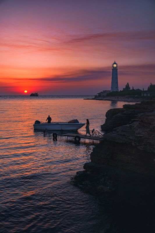 Закат на мысе Тарханкут фото превью