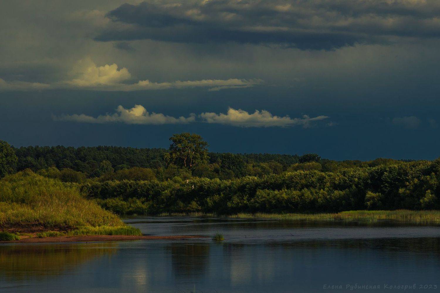 кологрив, унжа, река, костромскаяобласть, костромская область, пейзаж, небо, облака, Елена Рубинская