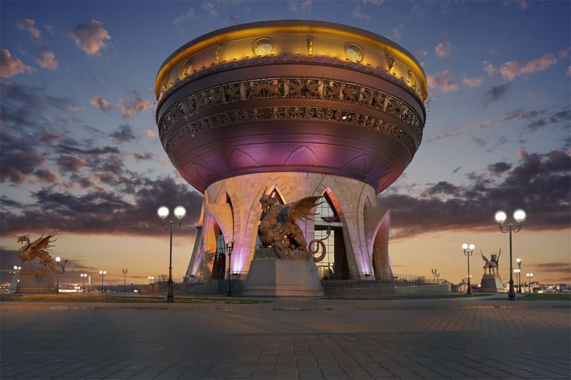 город, архитектура, казань, вечер, здание,памятник, центр семьи, небо Центр семьи «Казан» фото превью