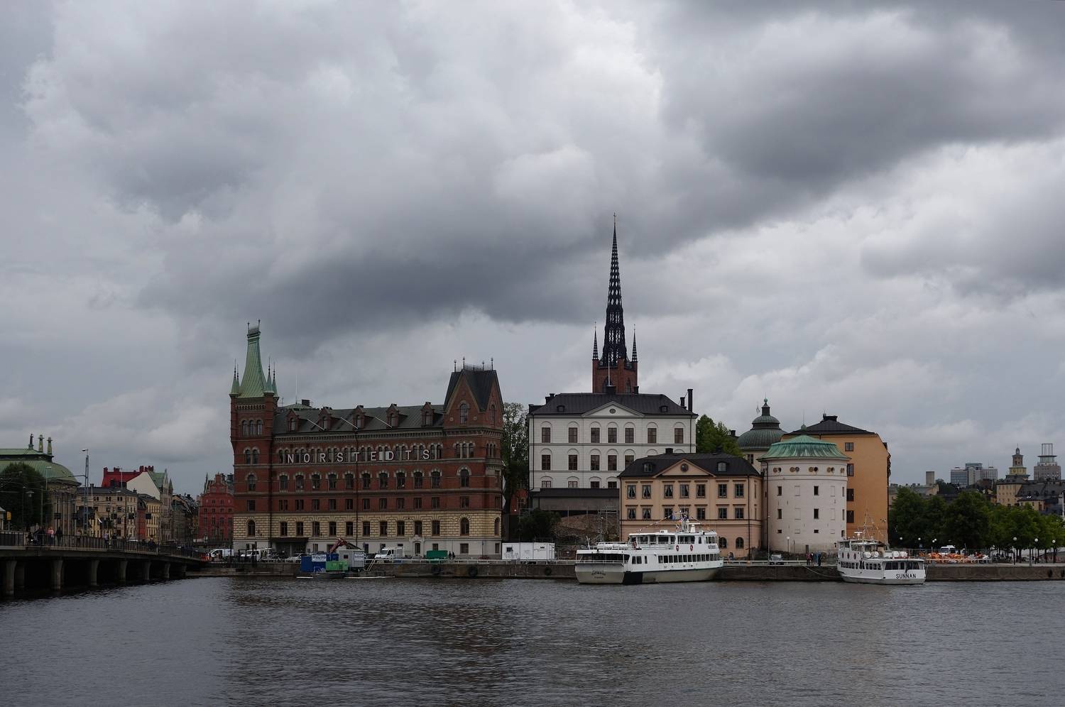 embankment, city, temple, cathedral, spire, ship, bridge, architecture,  Сергей Андреевич
