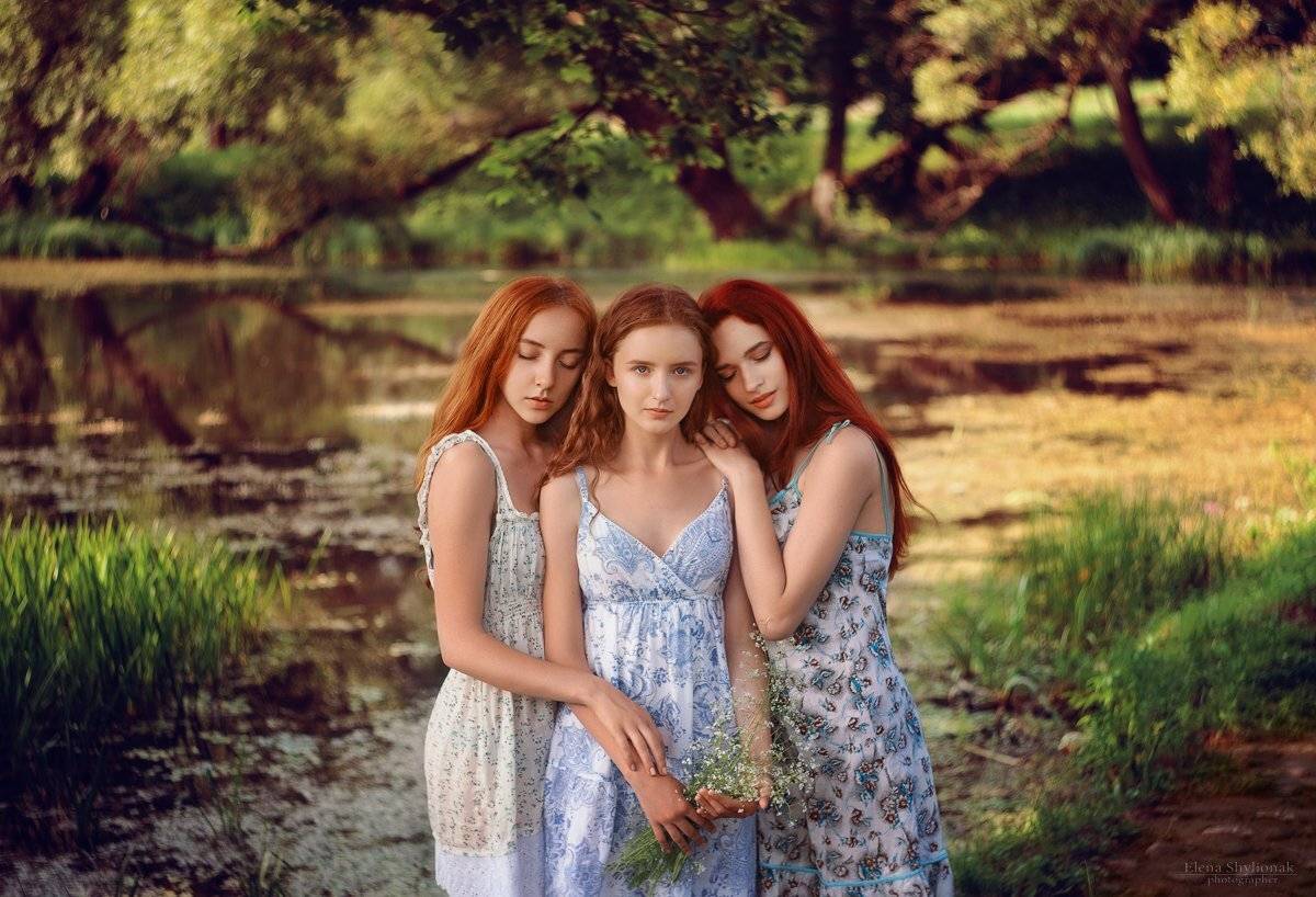 девушки,  вода, природа, купалье, купалская ночь, Шиленок Елена