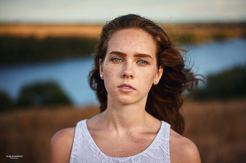 Лика, закат, берег реки, Ока Лика фото превью