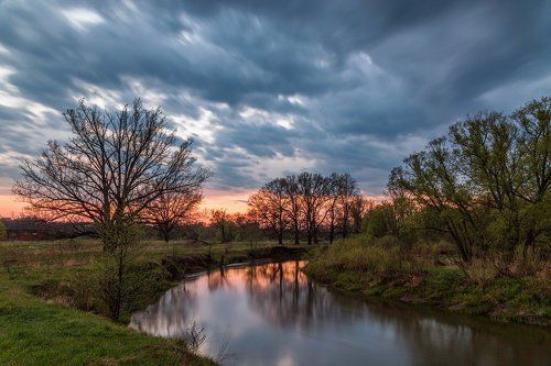 Закат в поселке Марусино Моршанского района