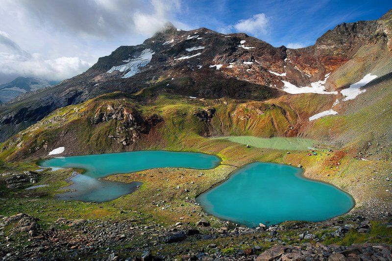 Зелёные озера под Чучхур-Баши фото превью