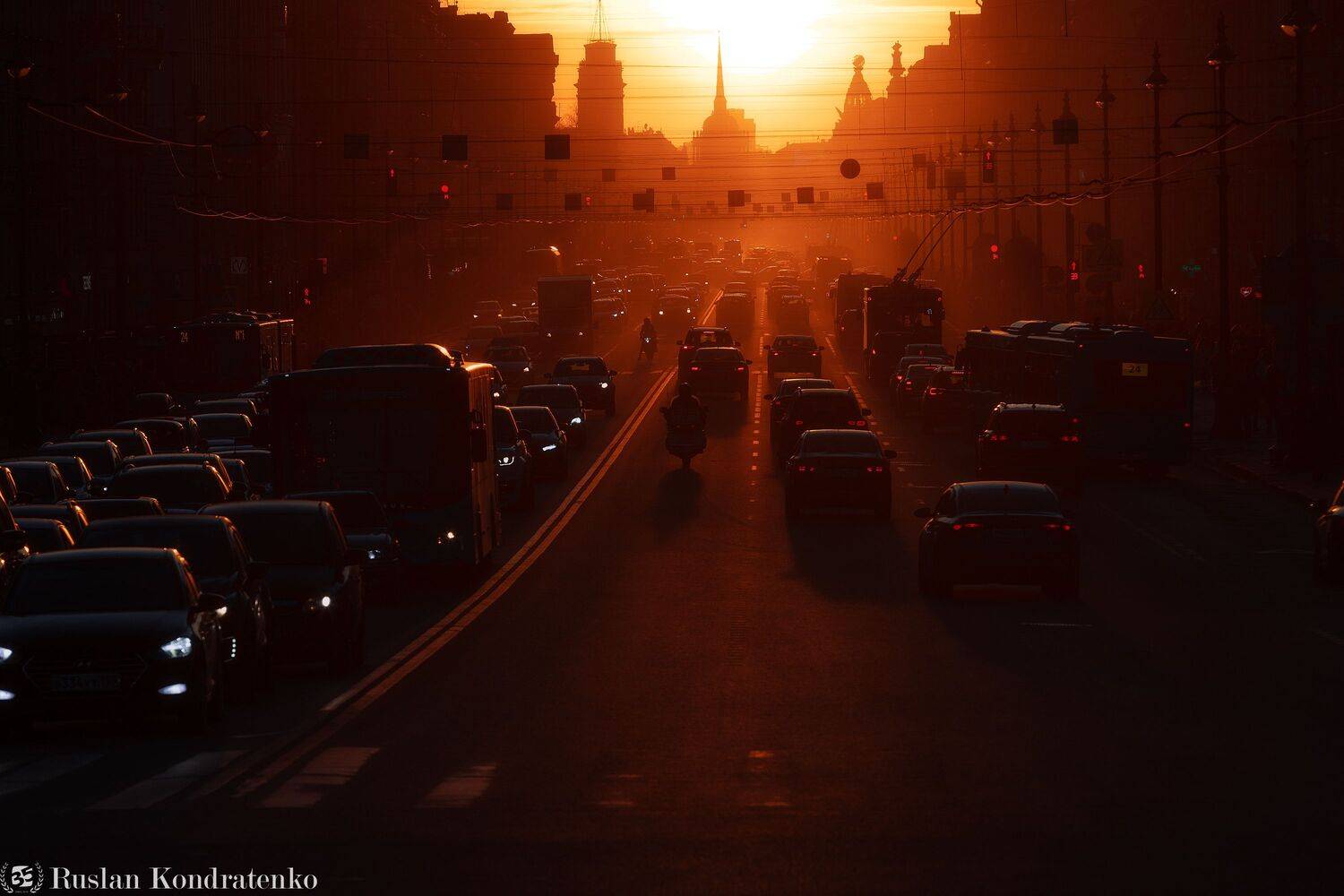 санкт-петербург, закат, прострел, невский, невский проспект, Кондратенко Руслан