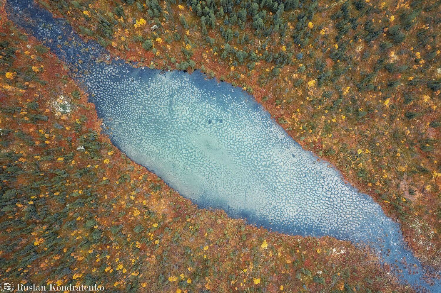 кольский полуостров, аэрофото, аэрофотография, хибины, полигональные озера, topdown, Кондратенко Руслан