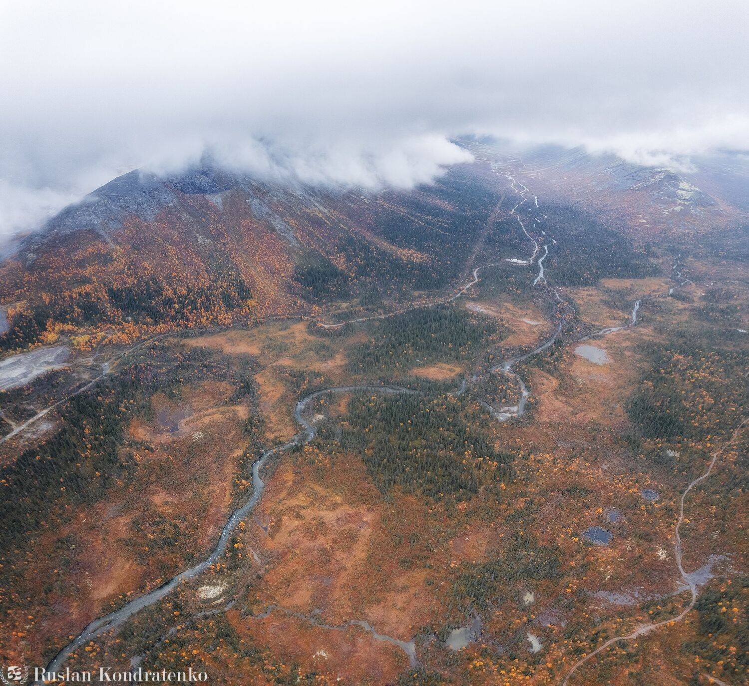 аэрофото, съемка с дрона, аэрофотография, air 2s, хибины, осень, озеро, кольский полуостров, горы, кольский, Кондратенко Руслан
